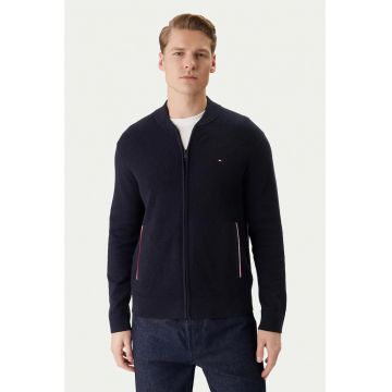 Cardigan cu fermoar - Bleumarin