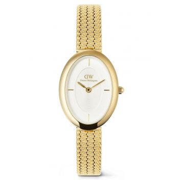 Ceas  Juliette - bratara mesh impletita - alb - 30m rezistenta la apa