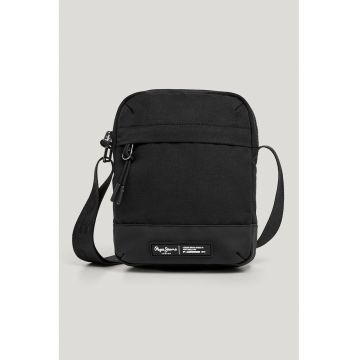 Geanta crossbody cu bareta ajustabila - Negru