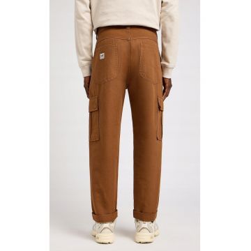 Pantaloni cargo  relaxati - bumbac - maro -