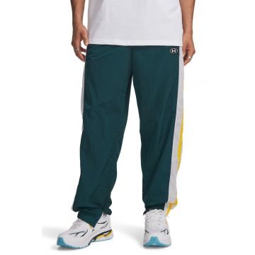 Pantaloni de trening cu snururi Icon - Verde padure/Galben sofran/Alb optic