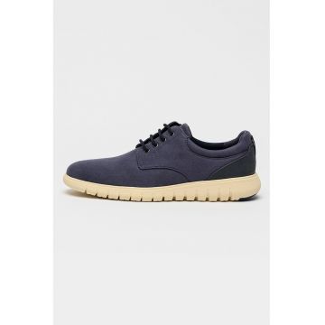 Pantofi din material textil cu insertii din piele Adacter F - Albastru inchis/Alb murdar