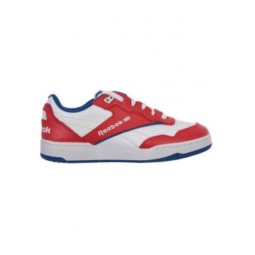 Pantofi sport din piele cu insertii de piele ecologica BB 4000 II - Rosu/Alb
