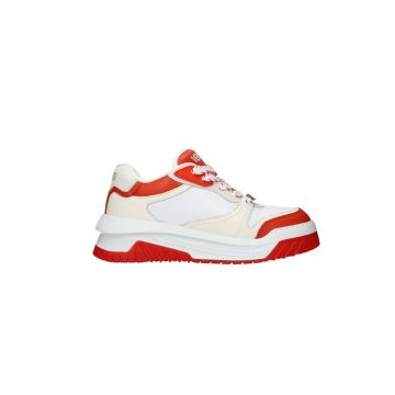 Pantofi sport din piele naturala - Rosu/Alb