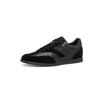 Pantofi sport Renan din piele si fermoar decorativ - Negru