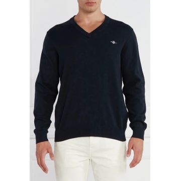 Pulover  decolteu V - bleumarin - Bleumarin