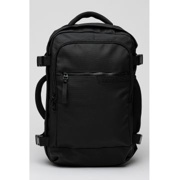 Rucsac cu doua compartimente si buzunare multiple - Negru