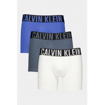 Set de boxeri cu logo - 3 perechi - Alb optic/Albastru deschis/Gri inchis