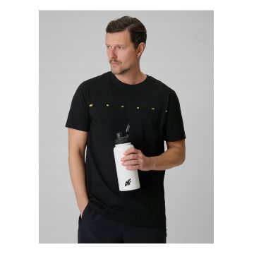 Tricou barbat  negru - regular - bumbac - cu imprimeu