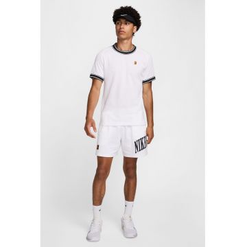 Tricou cu decolteu la baza gatului pentru tenis - Negru/Negru stins/Alb murdar