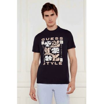 Tricou cu logo barbati  Jeans M5GI05 - Negru