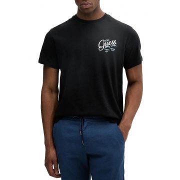 Tricou cu logo barbati  M5GI21 - Negru