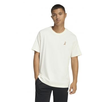 Tricou de bumbac cu aplicatie mica cu logo Coffee Pr - Alb murdar