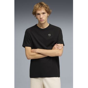 Tricou de bumbac cu logo Elevated - Negru