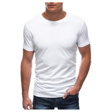 Tricou din bumbac cu model uni - Alb