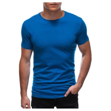 Tricou din bumbac cu model uni - Albastru