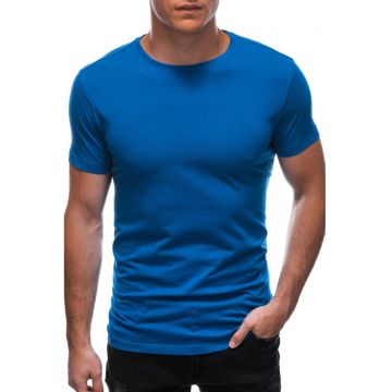 Tricou din bumbac cu model uni - Albastru royal