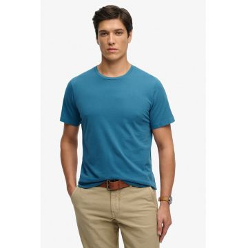 Tricou din bumbac cu model uni - Albastru