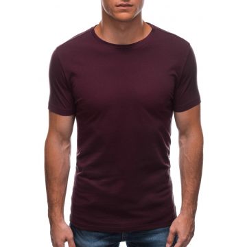 Tricou din bumbac cu model uni - Bordeaux