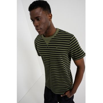 Tricou din bumbac organic Nifous - Negru/Verde feriga