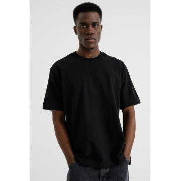 Tricou lejer din bumbac organic - Negru