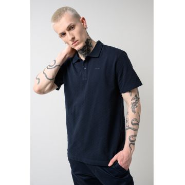 Tricou polo de bumbac organic - Bleumarin