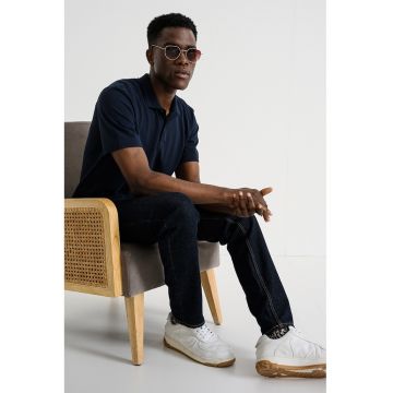 Tricou polo din bumbac organic Core - Bleumarin