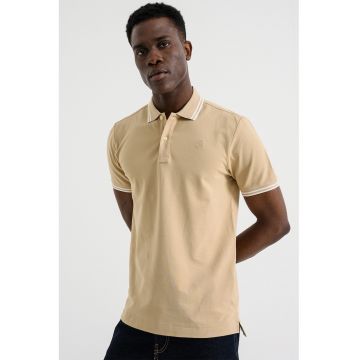 Tricou polo slim fit Dunda - Bej deschis
