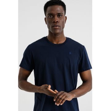 Tricou regular fit din bumbac organic Base-S - Albastru ultramarin