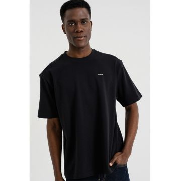 Tricou relaxed fit din bumbac organic - Negru