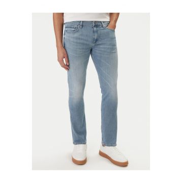 Blugi barbati -  fermoar - albastru - bumbac - 18975 - Albastru