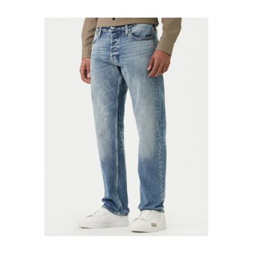 Blugi barbati - Raw - bumbac - albastru - Albastru deschis/Albastru