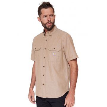 Camasa barbateasca  Bumbac - Bej - Bej