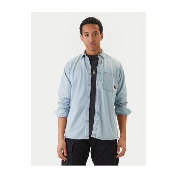 Camasa  din denim - Albastru deschis/Albastru