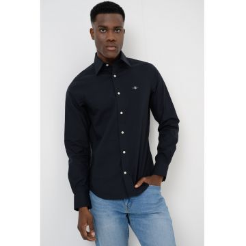 Camasa slim fit cu logo - Negru