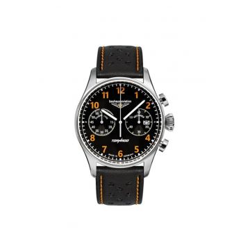 Ceas barbatesc  Bauhaus Aviation Tornado - cronograf - negru - 42mm