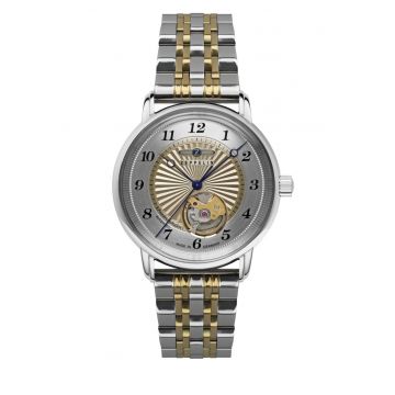 Ceas barbatesc  Zeppelin Friedrichshafen 8567M5 - 36mm - bratara din otel - rezistent la apa 5ATM - cu inima deschisa