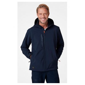 Geaca barbati - Helly Hansen Kensington - impermeabila - bleumarin - poliester - cu gluga ajustabila si buzunare cu fermoar