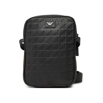 Geanta barbati -  piele naturala - negru - One Size INTL