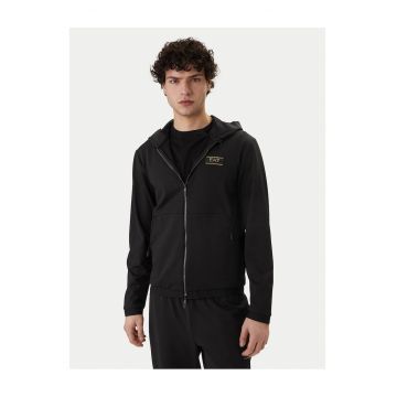 Hanorac barbati -  fermoar - negru - 75% poliamida - 22% viscoza - 3% elastan - 65987 - Negru