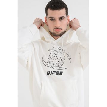 Hanorac lejer de bumbac pentru antrenament - Alb/Negru stins