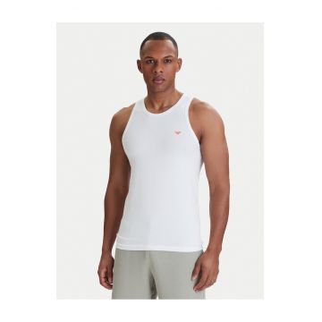 Maiou barbati -  bumbac - slim fit - alb