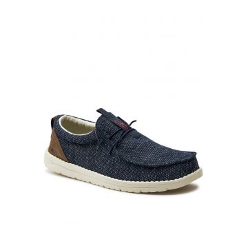 Mocasini barbati -  albastru inchis - tesatura -