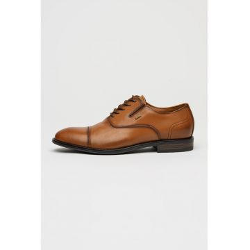 Pantofi Oxford din piele cu brant detasabil - Maro deschis/Caramel