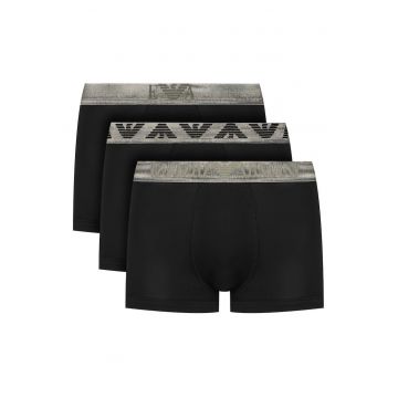 Set 3 perechi boxeri barbati - Emporio Armani - bumbac - negru