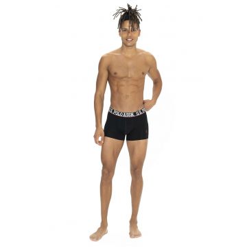 Set de boxeri cu banda logo - 3 perechi - Negru/Gri/Rosu inchis