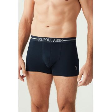 Set de boxeri cu banda logo in talie - 3 perechi - Bleumarin