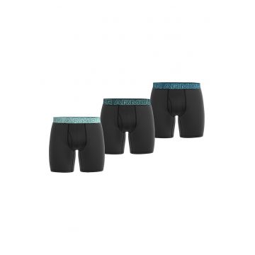 Set de boxeri pentru fitness Performance - 3 Perechi - Albastru teal/Gri inchis