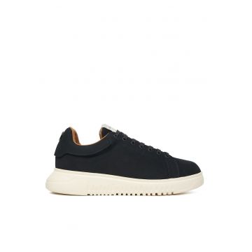 Tenisi barbati -  Piele naturala - Albastru inchis