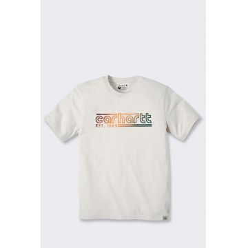 Tricou barbati  alb - cu logo si grafica -